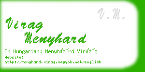 virag menyhard business card